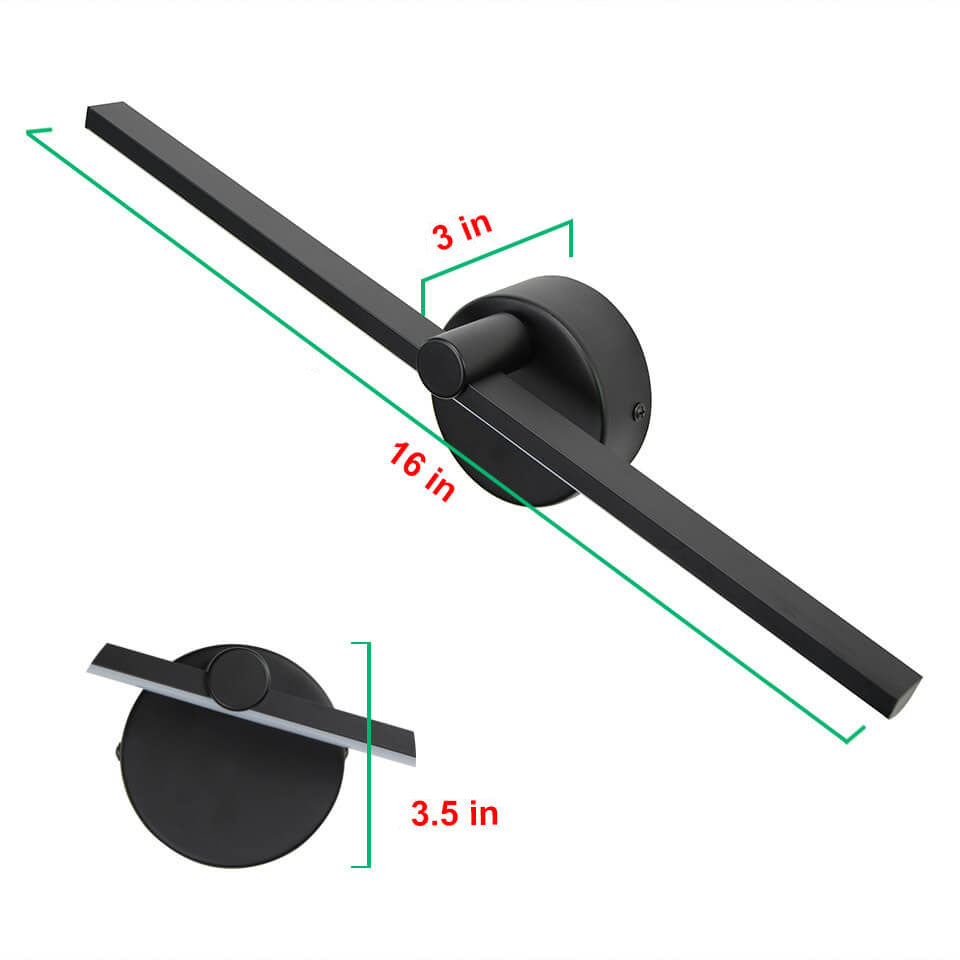Nordic Minimalist Aluminum LED Wall Sconce with Long Bar Mirror Design