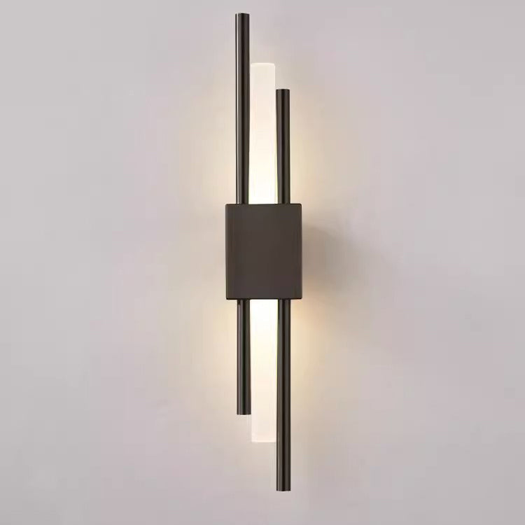 Contemporary Minimalist Iron and Acrylic LED Wall Sconce Lamp for Bedroom