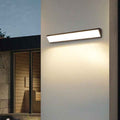 Contemporary Waterproof LED Wall Sconce Lamp for Outdoor Use - Long Bar Design in Aluminum and Acrylic