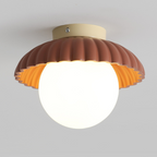 Bela Ceiling Light | Modern Iron & Frosted Glass Flush Mount