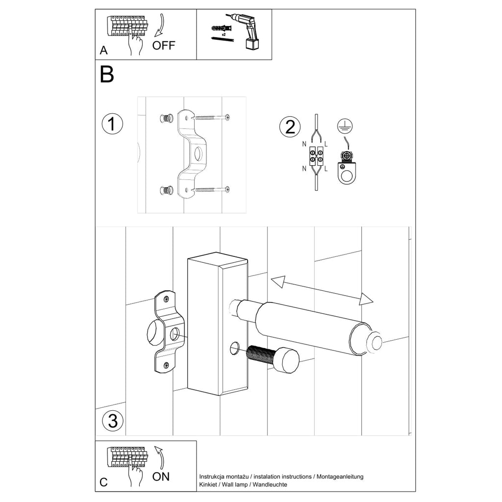 Piora - Adjustable White Wall Lamp