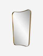 Cera Wall Mirror | Slim Brass-Finished Frame, Tapered Shape