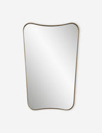 Cera Wall Mirror | Slim Brass-Finished Frame, Tapered Shape