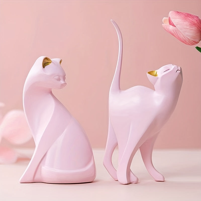 Dalia Handgeschilderd Kattenbeeld | Ambachtelijk Handwerk, Duurzaam Resin