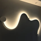 Contemporary Curved LED Wall Sconce Lamp in Long Aluminum Snake Design