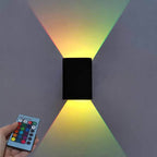 Contemporary Square Aluminum RGB LED Wall Light