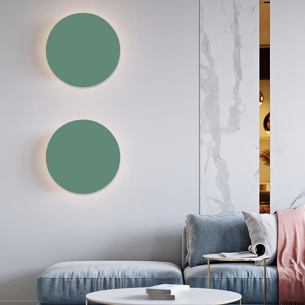 Contemporary Colorful Round Iron LED Wall Sconce