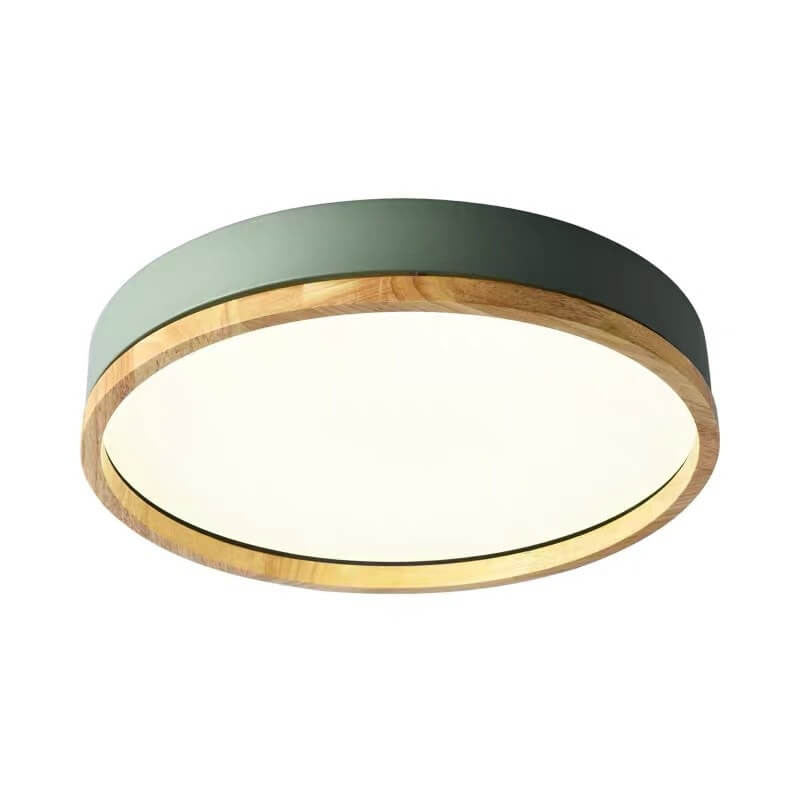 Elegant Round Acrylic LED Flush Mount Ceiling Light - Macaron Style