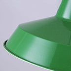Vintage Industrial Green Iron Dome Cone Pendant Light - 1-Light Design