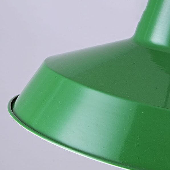 Vintage Industrial Green Iron Dome Cone Pendant Light - 1-Light Design