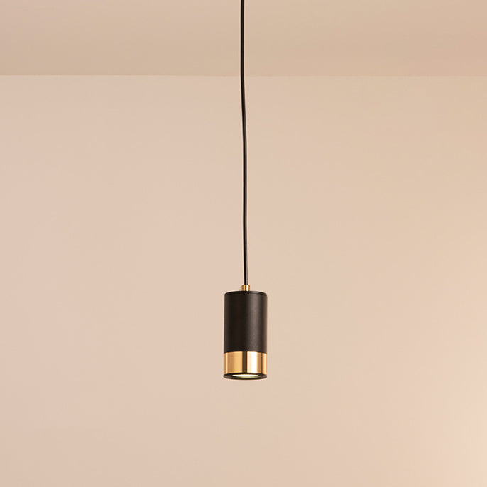 Nordic Minimalist Iron Mini Pendant Light - 1-Light Column Design