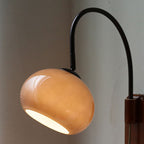 Minimalist European Glass and Solid Wood 1-Light Wall Sconce
