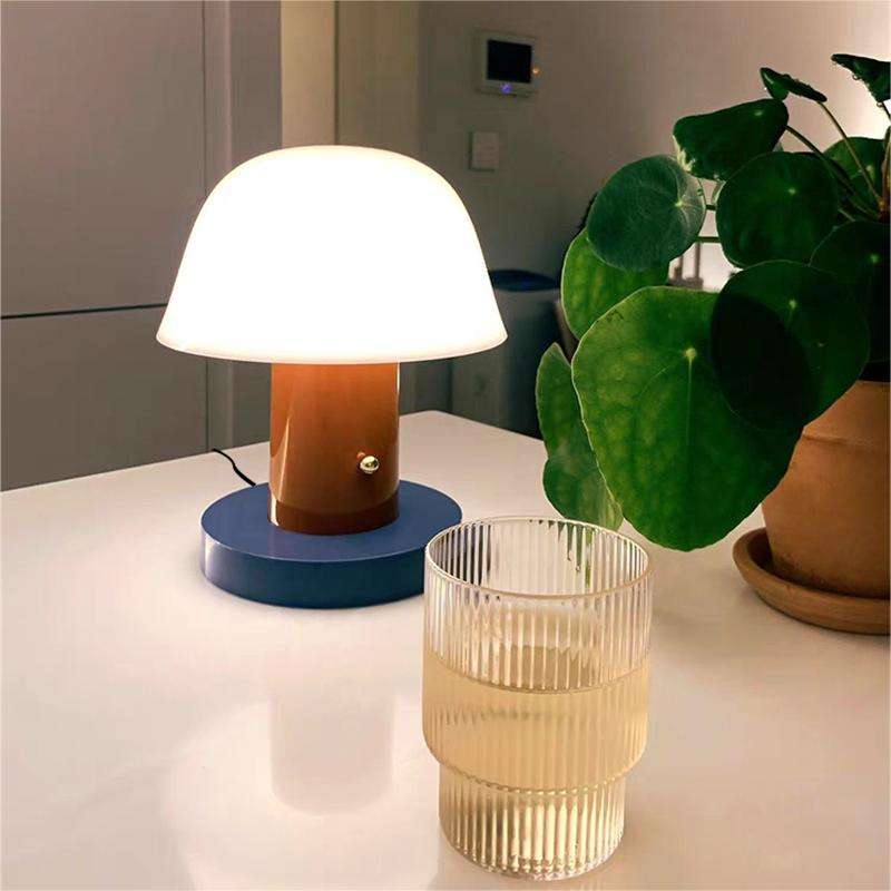 Bello Mushroom Table Lamp | Rechargeable LED, Touch Control Dimming