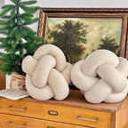 Bela Knot Cushion | Soft Bouclé Fabric, Sculptural Design