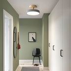 Bela LED Plafondlamp | Hout, Compact Ontwerp 18cm