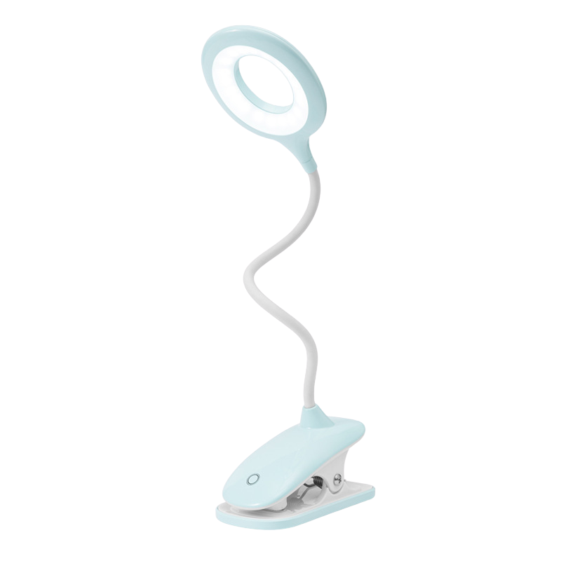 USB Rechargeable Clip-On Reading Lamp with Flexible Gooseneck and Dimmable Brightness