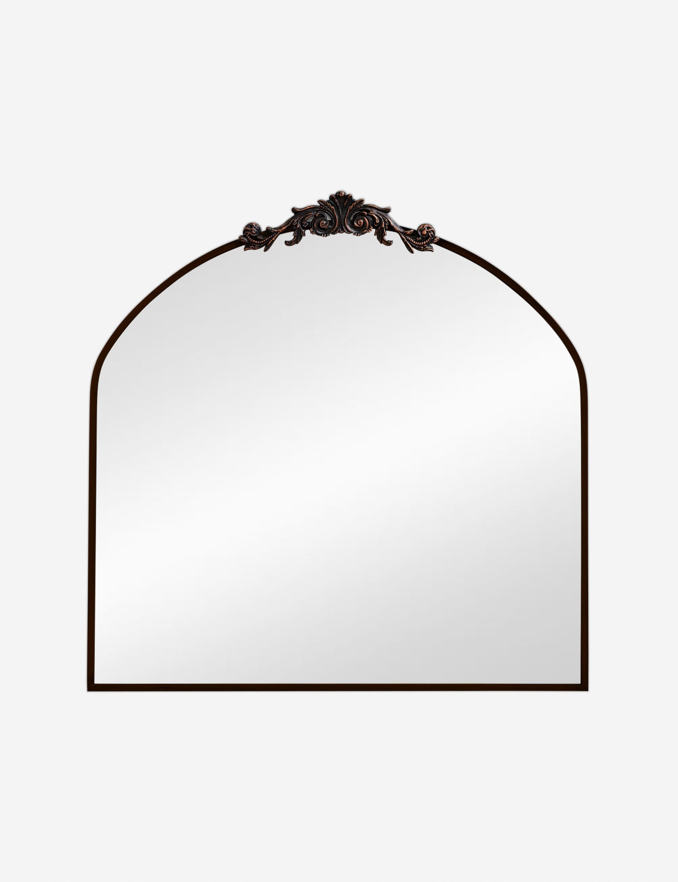 Tulca Curved Wall Mirror | Vintage Scroll Metal Frame