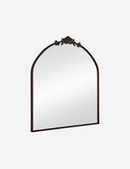 Tulca Curved Wall Mirror | Vintage Scroll Metal Frame
