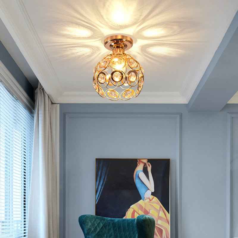 Bela Ceiling Lamp | Compact Crystal Light Pattern