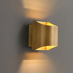 Modern Curved Brass LED Wall Sconce 1-Light
