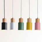 Nordic Wood Cylinder LED 1-Light Pendant Light