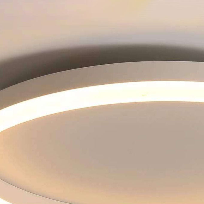 Nordic Minimalist Circular LED Flush Mount Ceiling Light with Iron and Acrylic Design