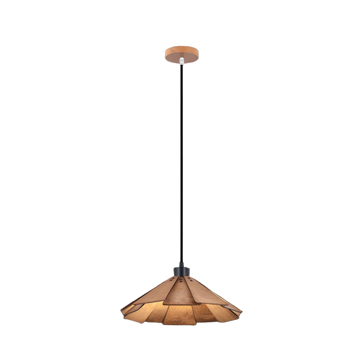 Takumièra - Wabi Sabi Wooden Cone Pendant Lamp