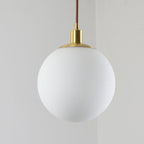 Scandinavian Minimalist White Orb Single Pendant Light