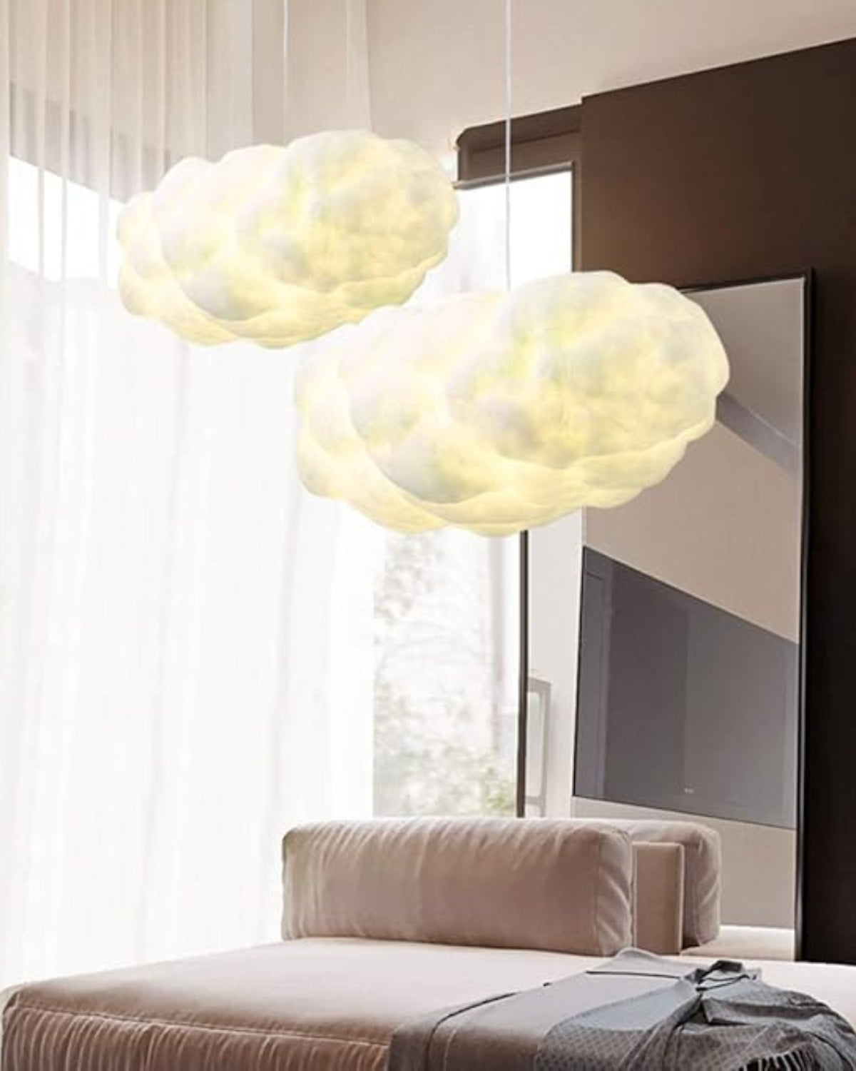 Modern Fibre Cloud Pendant Light 1-Light