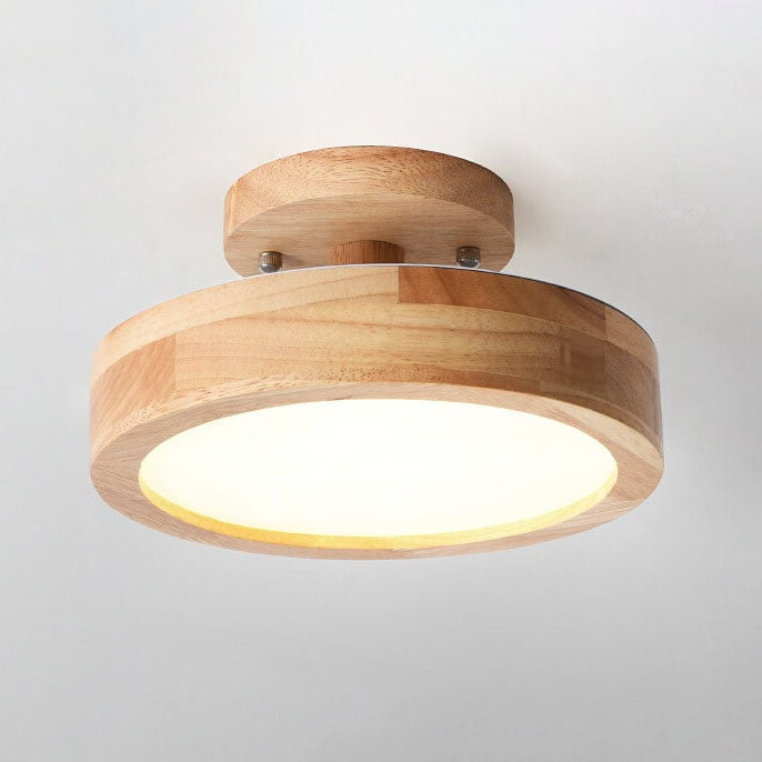 Nordic Style Round LED Semi-Flush Mount Ceiling Light