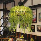 Artistic 3-Light Chandelier with Plant Vine Design