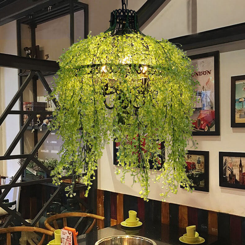 Artistic 3-Light Chandelier with Plant Vine Design