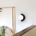 Contemporary Minimalist Colorful Glass Semi-Circle Wall Sconce Lamp with One Light