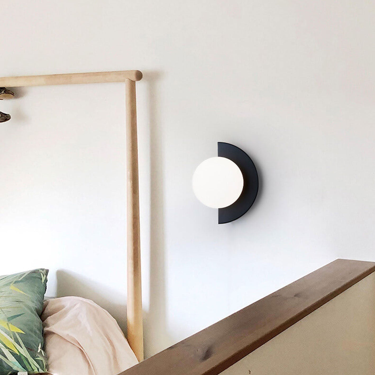 Contemporary Minimalist Colorful Glass Semi-Circle Wall Sconce Lamp with One Light