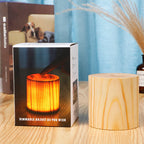 Artistic Wooden LED Touch-Control Night Lamp