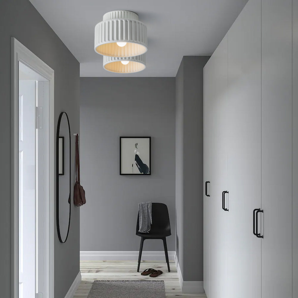 Bela Compacte Plafondlamp | Duurzaam Hars, Retro Ontwerp