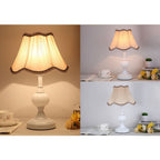 Vintage Nordic Floral Glass Table Lamp with Single Light