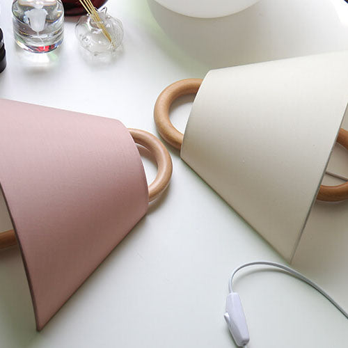 Bela Wall Sconce | Natural Beechwood, Soft Fabric Shade