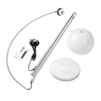 Contemporary Globe Acrylic Shade 1-Light Floor Lamp with Fishing Rod Design