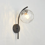 Nordic Arc Glass Globe Single-Light Wall Sconce