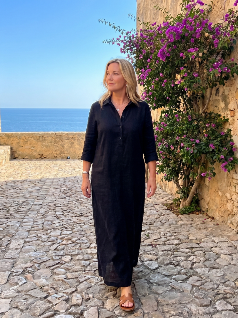 Effortless Shirt Maxi Dress for Women Long Sleeve