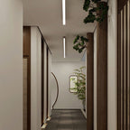 Contemporary Wood Grain Aluminum LED Flush Mount Ceiling Light
