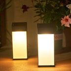 Waterproof Outdoor LED Wall Sconce Lamp with Solar-Powered Frosted Glass Design