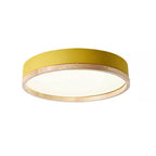 Elegant Round Acrylic LED Flush Mount Ceiling Light - Macaron Style