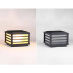 Contemporary Waterproof Solar LED Square Aluminum Landscape Post Light for Gardens