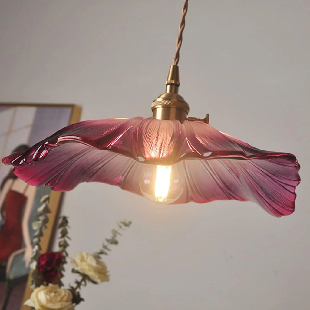 Bela Glass Pendant Light | Flower Shape, Adjustable Length 150 cm