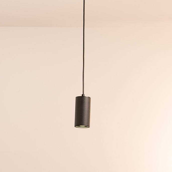 Nordic Minimalist Iron Mini Pendant Light - 1-Light Column Design