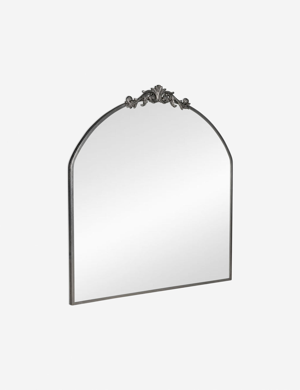 Tulca Curved Wall Mirror | Vintage Scroll Metal Frame