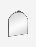 Tulca Curved Wall Mirror | Vintage Scroll Metal Frame