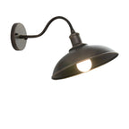 Vintage Industrial Iron Bowl Outdoor Wall Light LED 1-Light